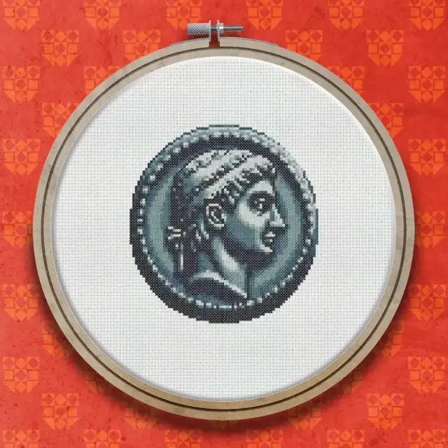 Roman Coin cross stitch pattern