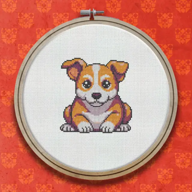 Dog Lying Down cross stitch pattern