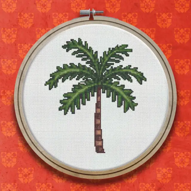 Palm Tree cross stitch pattern