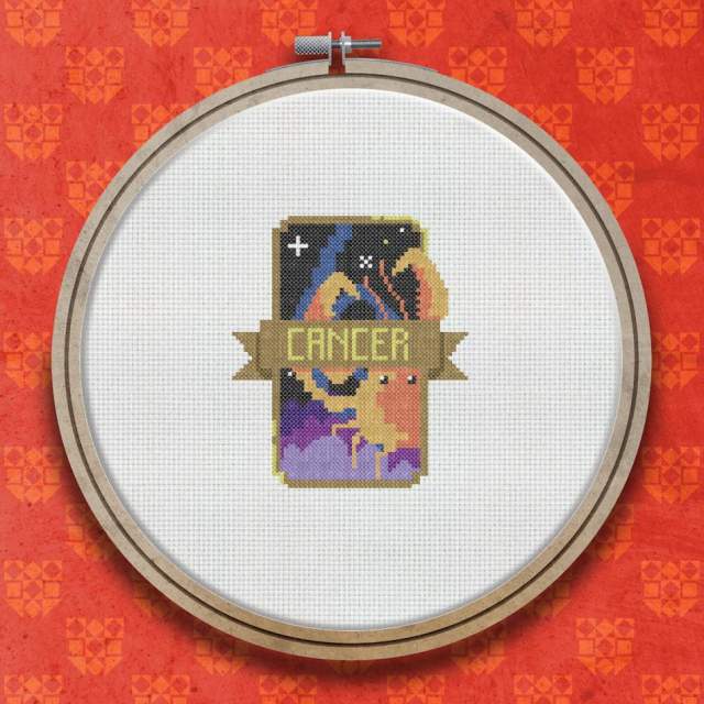 Cancer cross stitch pattern