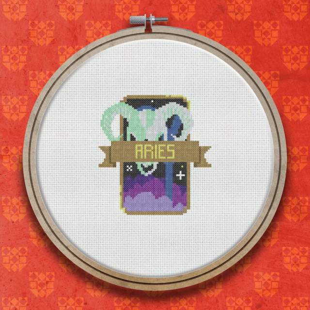 Aries cross stitch pattern