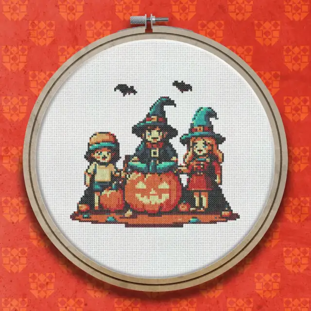 Halloween Characters cross stitch pattern