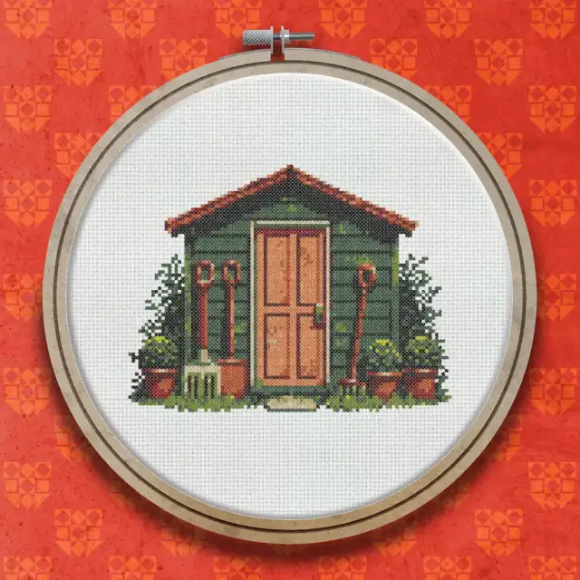 Garden Shed cross stitch pattern