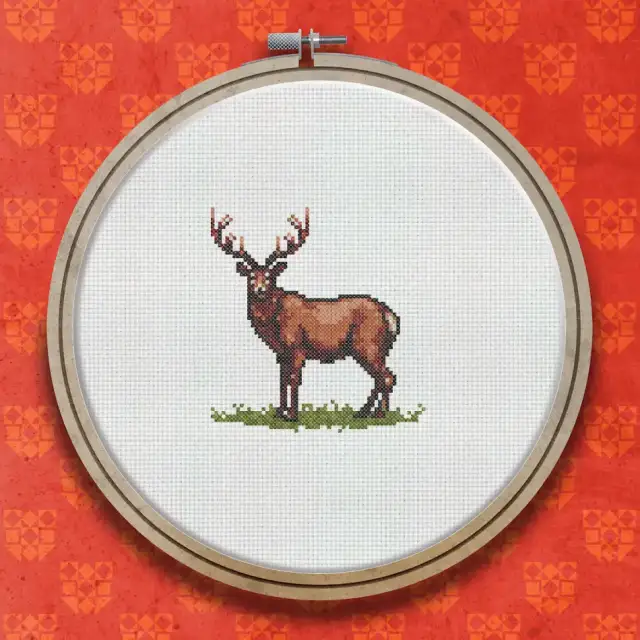 Stag cross stitch pattern