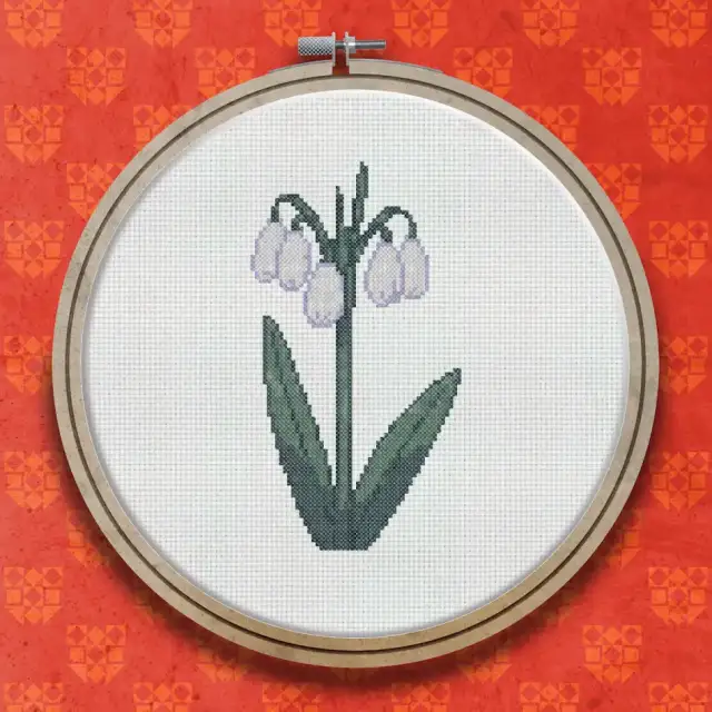 Snowdrops cross stitch pattern