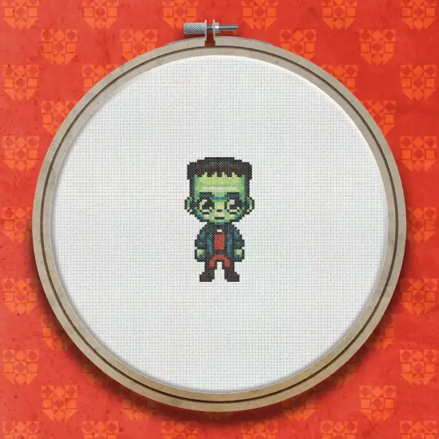 Frankenstein's Monster cross stitch pattern